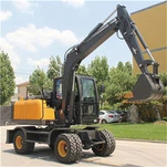 Gravemaskin på hjul